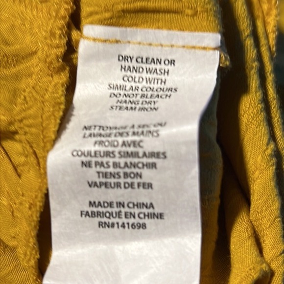 Ramy Brook Joni Sleeveless Ruffle-Hem Tassel Tie Mustard Top‎ Size S NWT - Picture 9 of 9